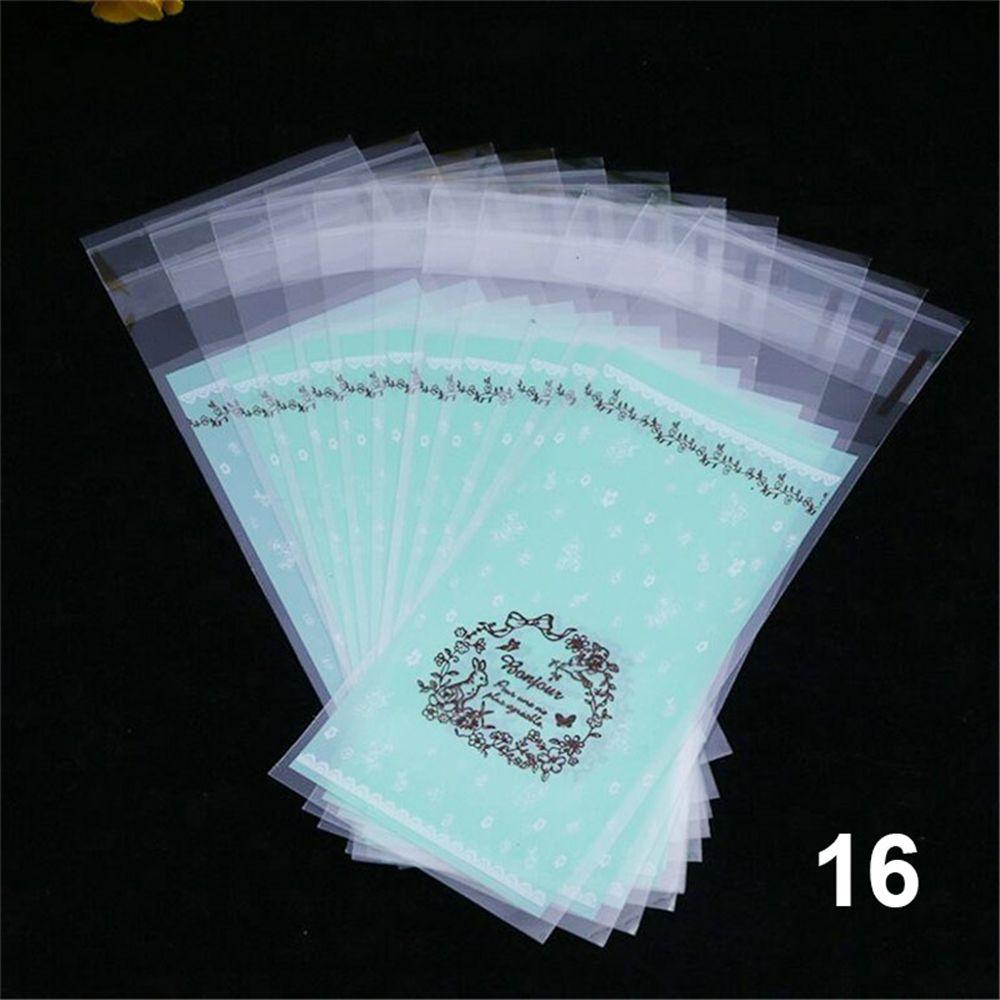 

100 шт./лот Милые бантики Свадебные сувениры Самоклеящиеся подарочные пакеты Пластиковый карман OPP пакеты Сумочка для помады 16