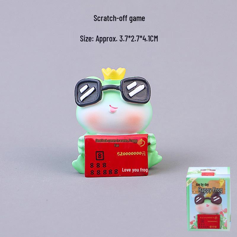 Happy Frog Emotional Healing Ornament - Cute Desktop and Car Decoration, Decompression Birthday Gift