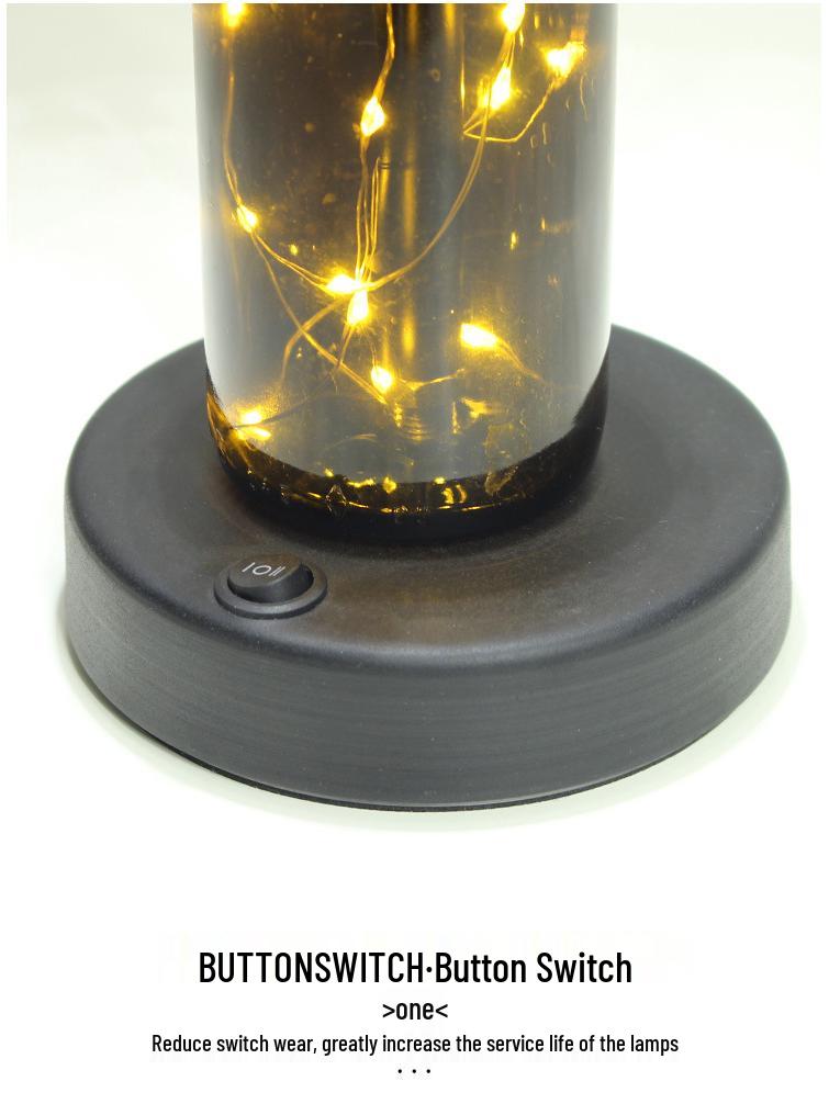 Rechargeable LED Nordic Bar Table Lamp - Clear Atmosphere Night Light for Hotel & Restaurant