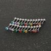 12 Pairs CZ Ear Stud Mixed Colors Cartilage Earrings Set Stainless Steel Barbell Studs Earrings Helix Tragus Piercing