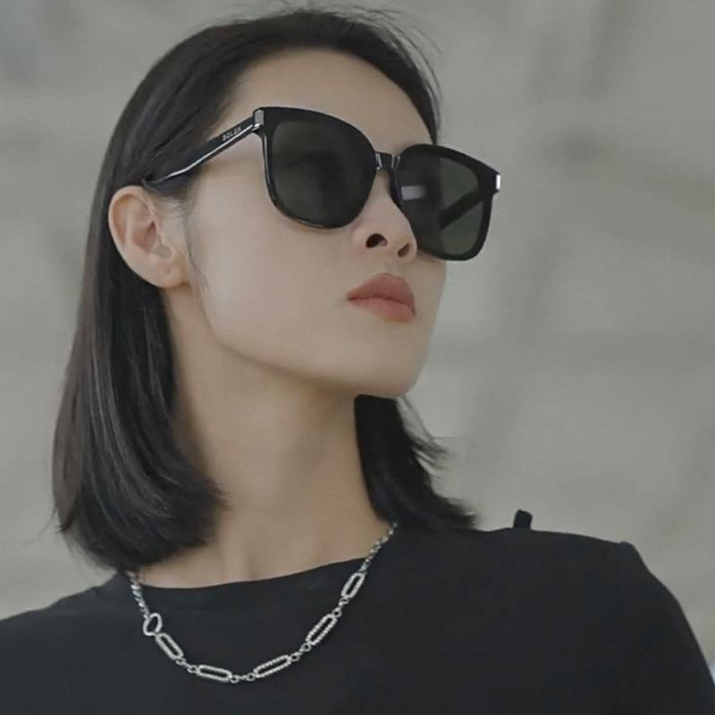 Simple square Korean style sunscreen sunglasses outdoor UV protection sunshade fashion trendy men women glasses