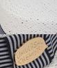 Stripe Line White Short Panama Hat