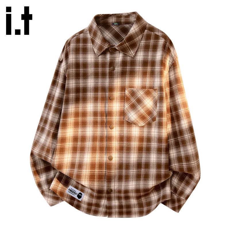 Fingercroxx IT Men s Long-Sleeve Flannel Plaid Shirt XL