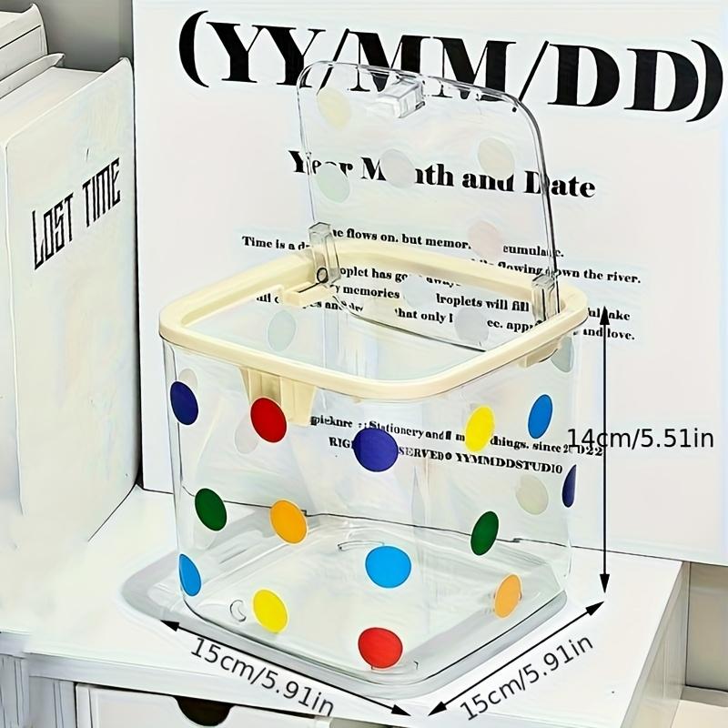Prickig Dekorativ Håraccessoarer Organizerlåda med Genomskinligt Lock Flerfack Hållbar Plastförvaring för Hårband, Hårband, Smycken