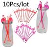 10 Pcs/PACK Flamingo Art Cocktail Swizzle Sticks Drink Stirrer Coffee Muddler Puddler Coffee Scoop