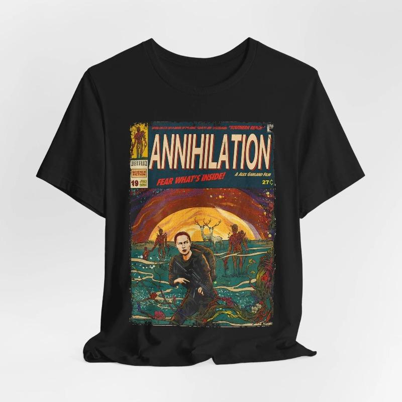 

Annihilation Movie TShirt Vintage Horror Graphic Tee Summer Unisexs and Womens Loose and Breathable Tshirt Top S