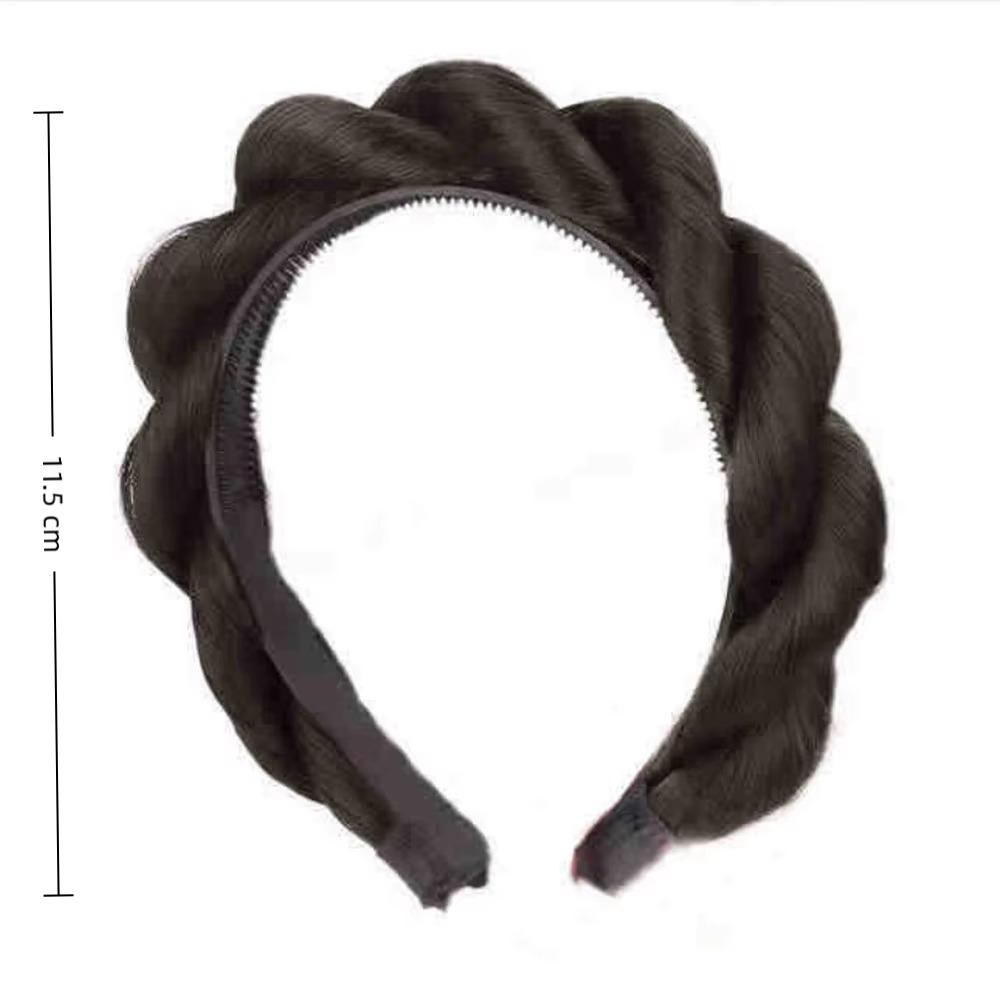 Perucă împletită naturală cu bandă de susținere anti-alunecare, benzi de păr răsucite, versatile, răsuciri, perucă Fishbone pentru femei