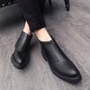 Men Shoes Casual Vintage Men Chelsea Boots Platform Motorcycle Boots Botas Hombre Genuine Leather Ankle Boots Men Comfortable