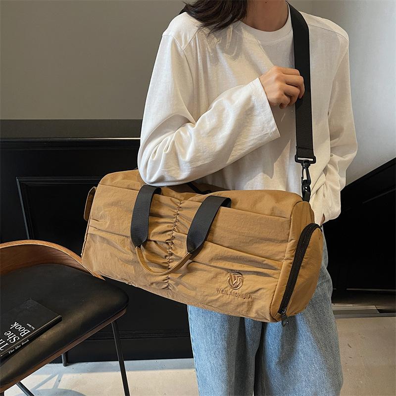 Sports Fitness Bag Women's Folded Puffs Travel Bag Women's Dry and Wet Separation Swimming Bag Lightweight Yoga Luggage Bag