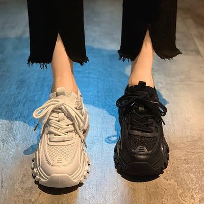 Nouvelles chaussures d'été polyvalentes rétro dad pour femmes, chaussures décontractées respirantes en maille, chaussures de sport à plateforme