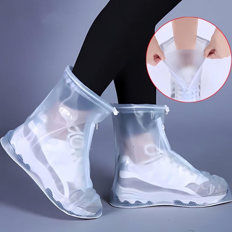 Unisex Waterproof PVC Zipper Rain Shoe Covers