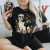 Cool Shih Tzu Shirt Shih Tzu Gift Cute Shih Tzu Mom Shirt Floral Dog Tshirt Dog Lover Gift aDog Mama Cottage Core Clothes Botanical Shirt