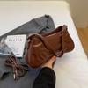 Women's zippered pocket interior bags sewing line continuous shoulder bags fashion