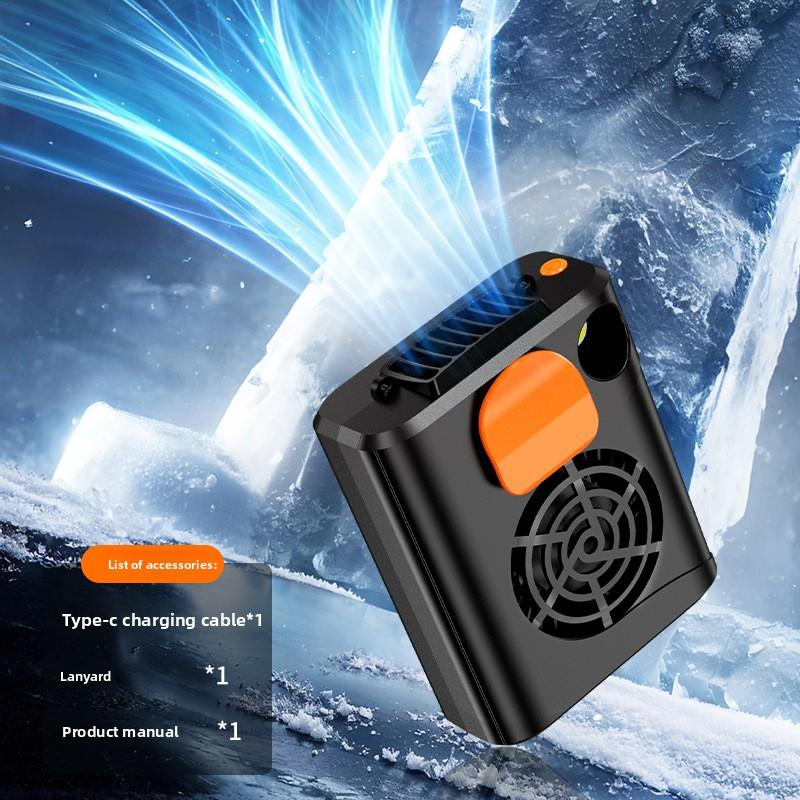

Portable Waist Fan Outdoor Hanging Neck Fan with Power Bank 5 Strong Wind Portable Waist Clip Fan for Sports Working оранжевый