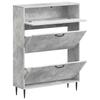 Shoe Cabinet HAARLEM 78 x 24 x 103 cm Engineered Wood Concrete Grey
