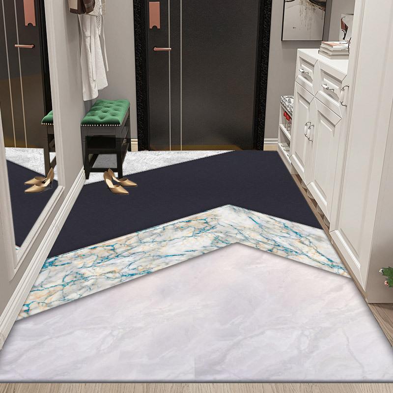 Nordic Style Floor Mat Door Mat Home Bedroom Living Room Bathroom Non-slip Absorbent Machine Washable Carpet Mat
