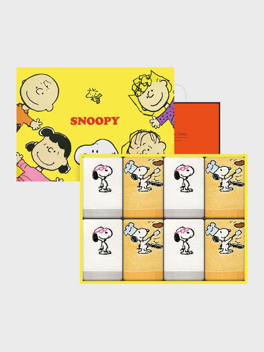 Полотенце Songwol Snoopy Love It Ring 8 шт. (Слоновая кость 4P + Желтый 4P) Snoopy Love It Ring 8P (Ivory 4P + Yellow 4P)