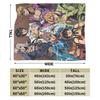 JoJo Golden Blankets Flannel J-JoJos Bizarre Adventure Breathable Ultra-Soft Throw Blankets for Home Car Quilt