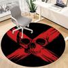1pc Skull Crossbones Chair Carpet for Office, Round Non Slip Durable Large Size Office Carpet, Suitable for Office