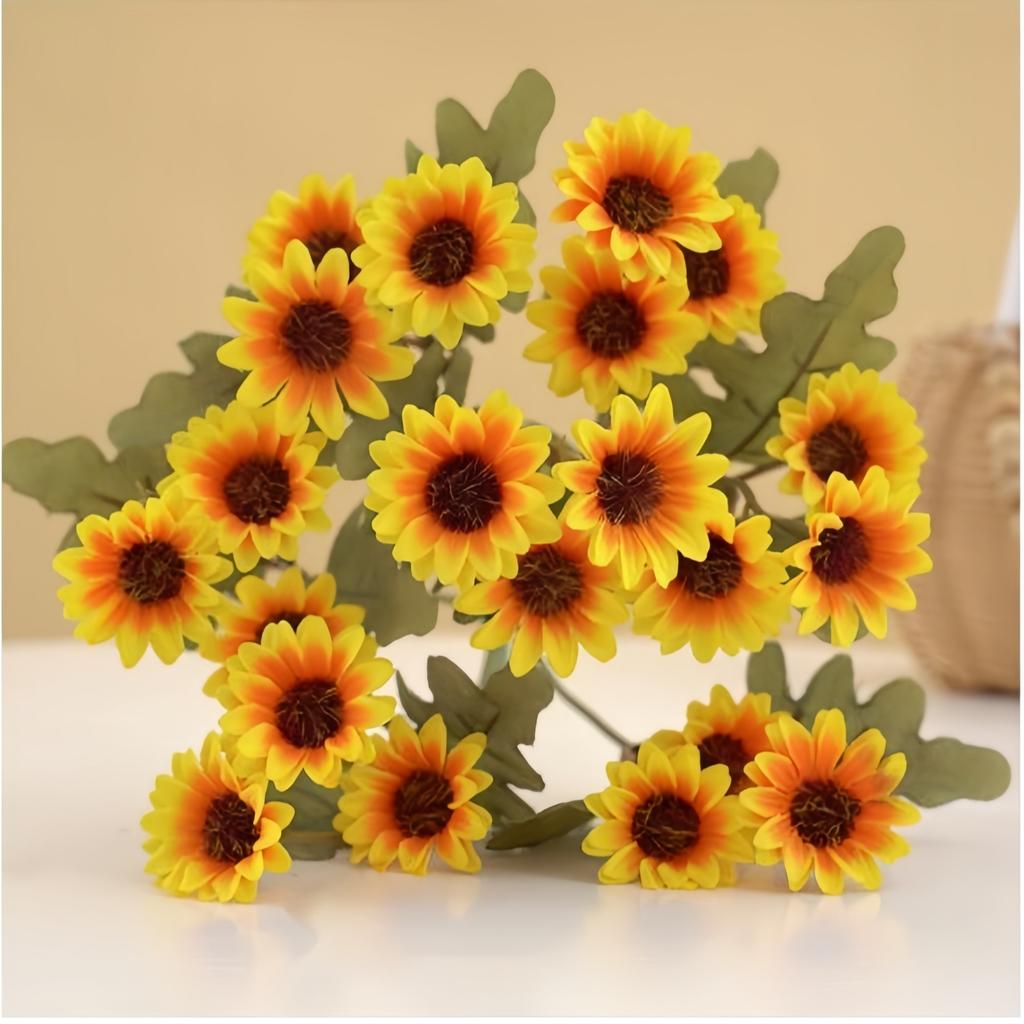 1/3PCS Artificial Silk Gerbera Daisy Flowers Bulk Realistic Fake Floral- for Outdoor Home Indoor Garden Porch -Decor