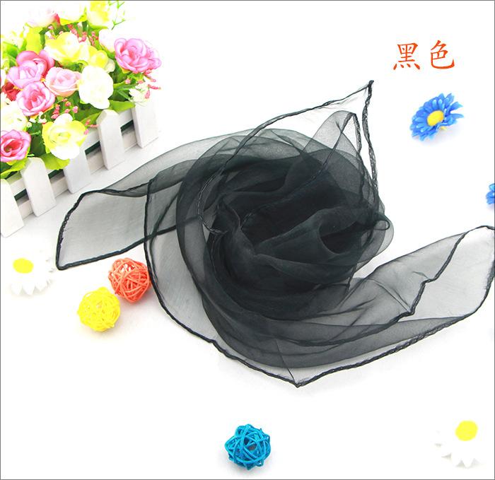 45x45cm Mädchen Lieblich Mulit Farben Mode Einfarbig Quadratisch Chiffon Halstuch Kopftücher Für Halloween Kostüm Party Verkleidung
