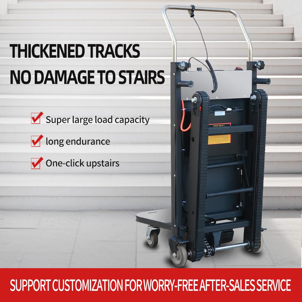 Kettenraupe Elektrischer Treppensteiger 300-400KG Treppenauf- und Abstieg Treppensteigmaschine mit Batterie Schwergut-Handhabungsmaschine