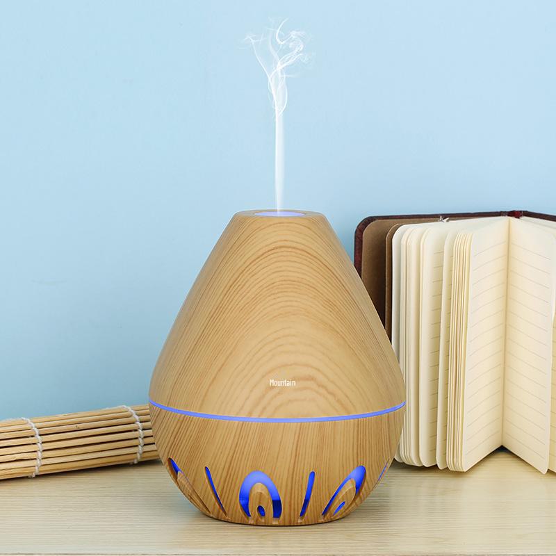 Creative USB Fog & Wood Grain Aromatherapy Humidifier with Custom Logo Option