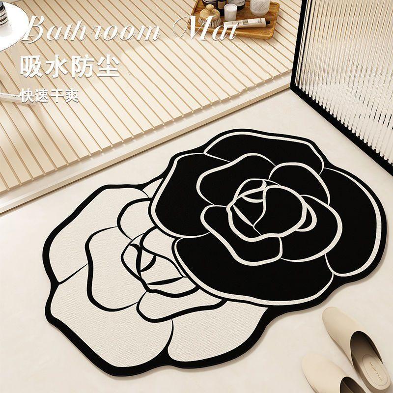 

Nordic Diatom Mud Floor Mat Household Bathroom Non-Slip And Dirt-Resistant Foot Mat Toilet Water-Absorbing Quick-Drying Easy-To-Take-Care Floor Mat 50*80cm