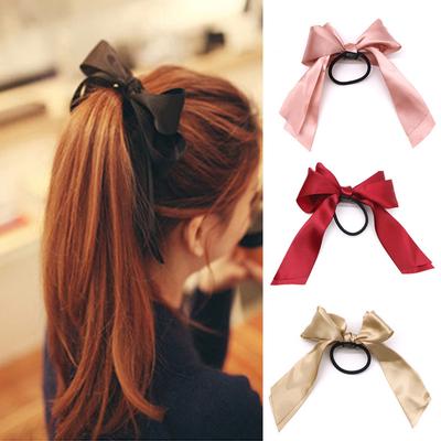 Hair Accessories Hair Band Sweet Oversized Ribbon Bow Hair Ring Popular Bow Tie Hair Rope