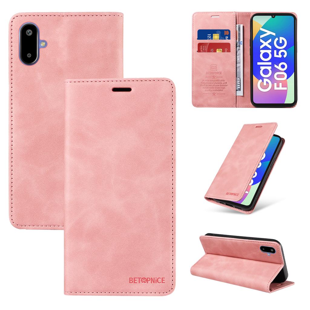 For Samsung Galaxy F06 5G Case BETOPNICE Magnetic Closure RFID Blocking Wallet Stand Leather Phone Cover