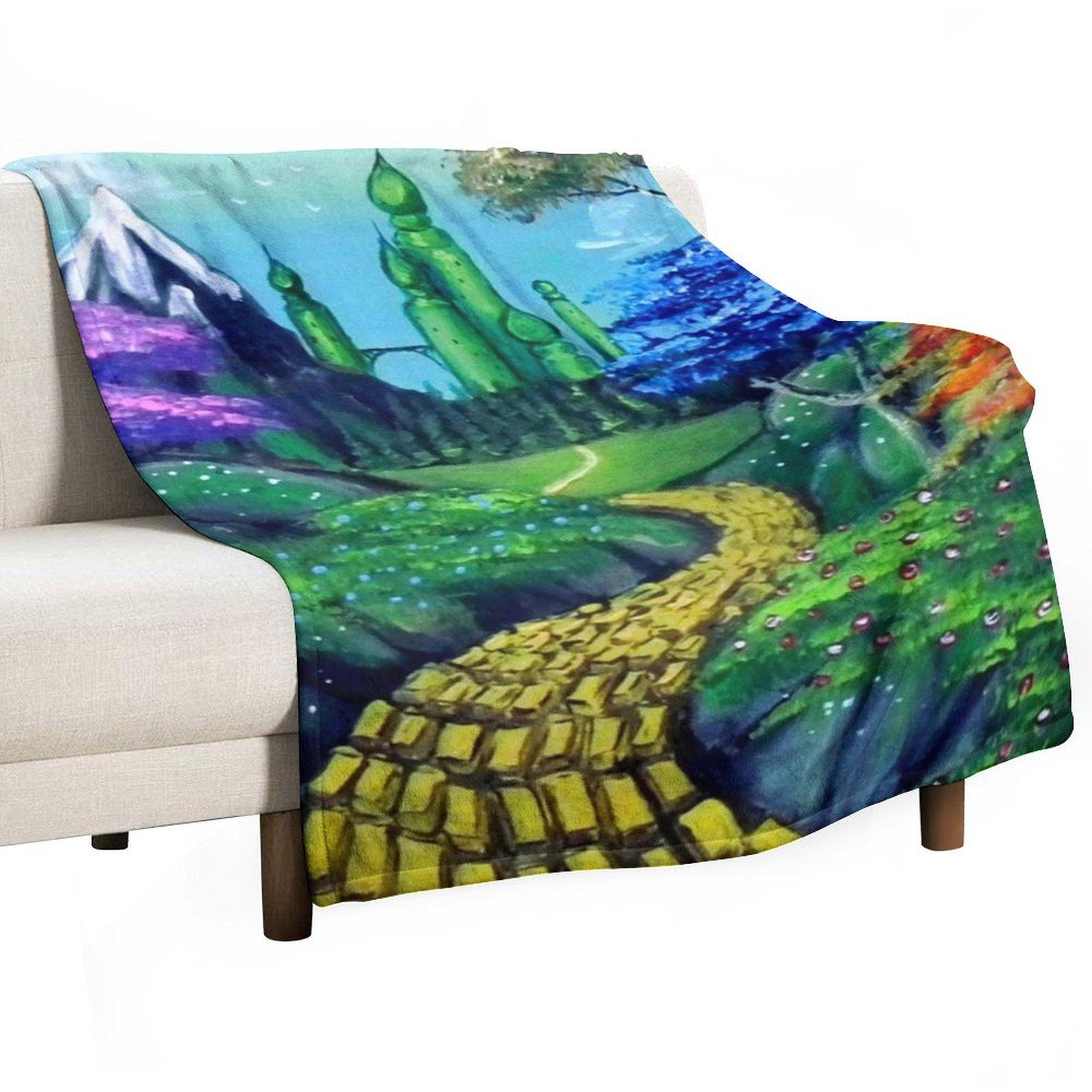 Road to the Emerald City Throw Blanket Fashion Sofas Weighted Multi-Purpose Retros Blankets 30x40in