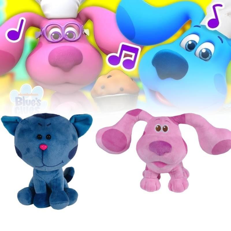 Adorable Blue Spotted Dog Plush Toy Ultra Soft Short Plush 20cm Kids Gift
