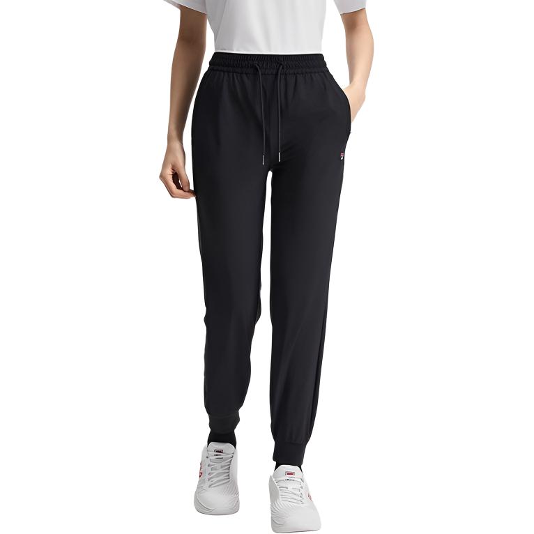 Fila Tennis Series Fashion Casual Versatile Knitted Sports Pants Women Bottoms Dark-Blue A11W523602F-NV