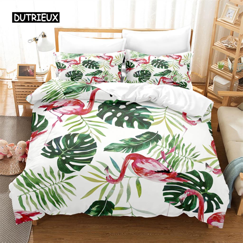 Tropical Plants Bedding Set Duvet Cover Set 3d Bedding Digital Printing Bed Linen Queen Size Bedding Set Fashion Design