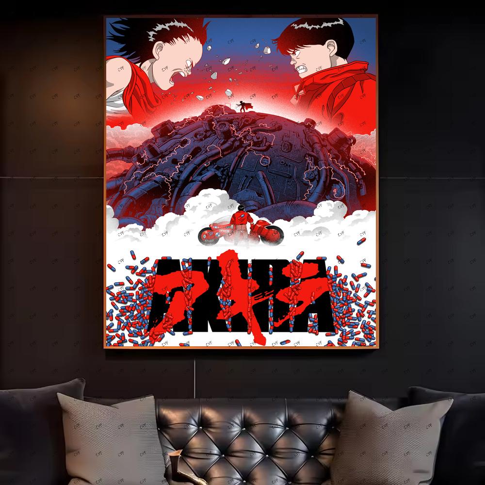 1PC Anime A-Akira Poster HD Art Sticky Wall Waterproof Home Living Room Bedroom Bar Aesthetic Decoration