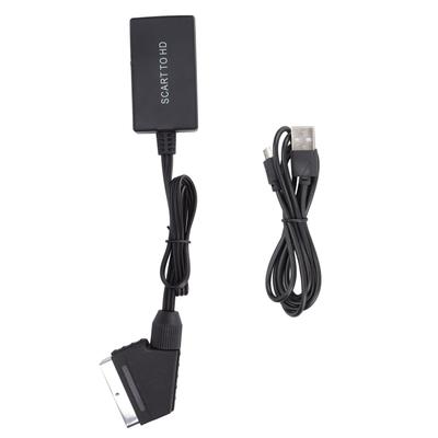 Scart To HD Multimedia Interface Converter Video O Converter Adapter with Cord for DVD Set Top