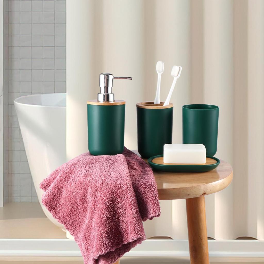 4Pcs 5pcs Bathroom Accessories Set Plastic Bathroom Decor Sets Accessories