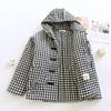 Black Plaid Hooded Cotton Clothes, Warm Cotton Clothes, Handmade Chinese Button-down Cotton-padded Jackets, Thickened Outing Jackets