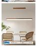 Walnut Wood Grain Ceiling Light: Full Spectrum Eye Protection Chandelier for Living Room, Bedroom, and Dining Room