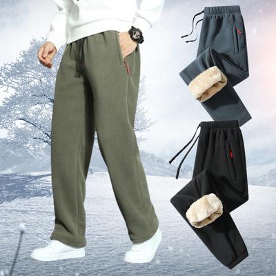 Herren Winter Verdickte Warme Hose Locker Sportlich Übergröße Bequeme Hose