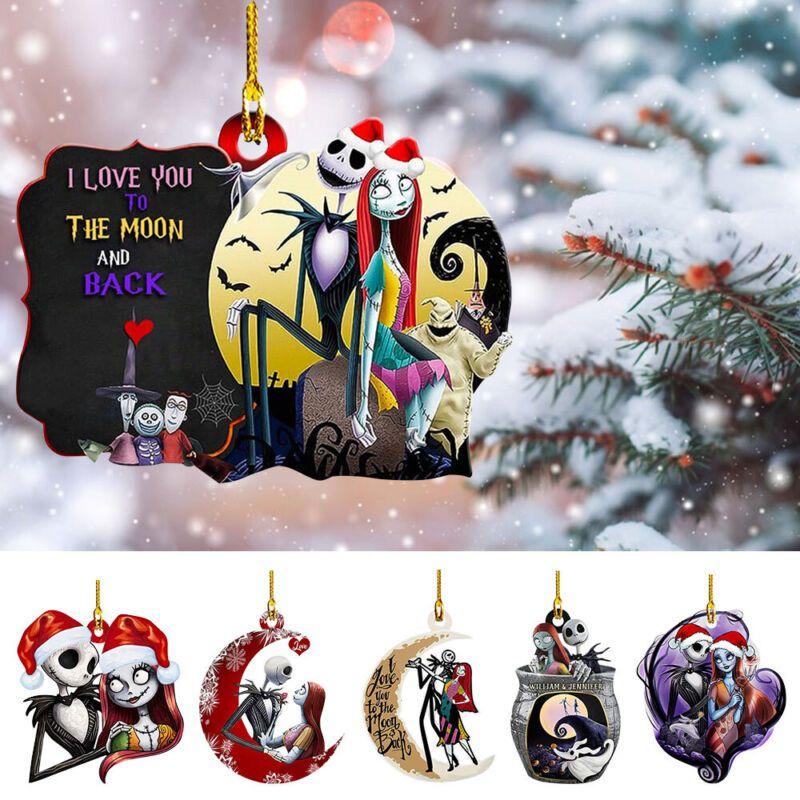 Nightmare The Christmas Before Jack Sally Xmas Tree Pendant Halloween Decoration