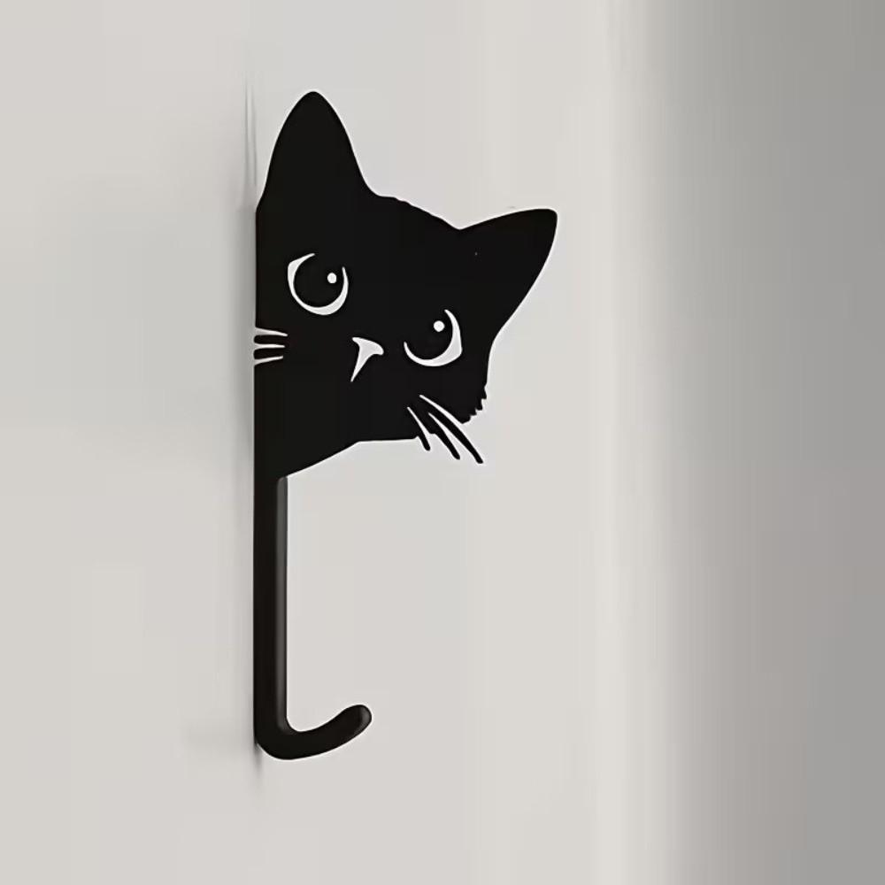 3D Printed Kitten Wall Hooks Decorative Hanging Hook Creative Key Holder  Kitchen