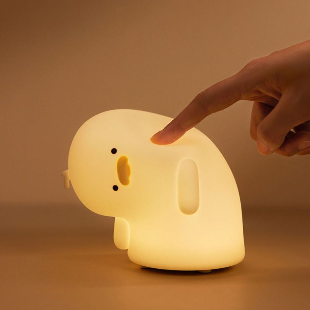 Room Decor Silicone LED Duck Night Light USB Charging Cartoon Sleeping Lamp Dimmable Table Lamp Bedroom
