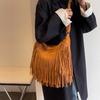 Styl Dámská crossbody taška Taška přes rameno Kabelka Střapec Zip Velká taška messenger