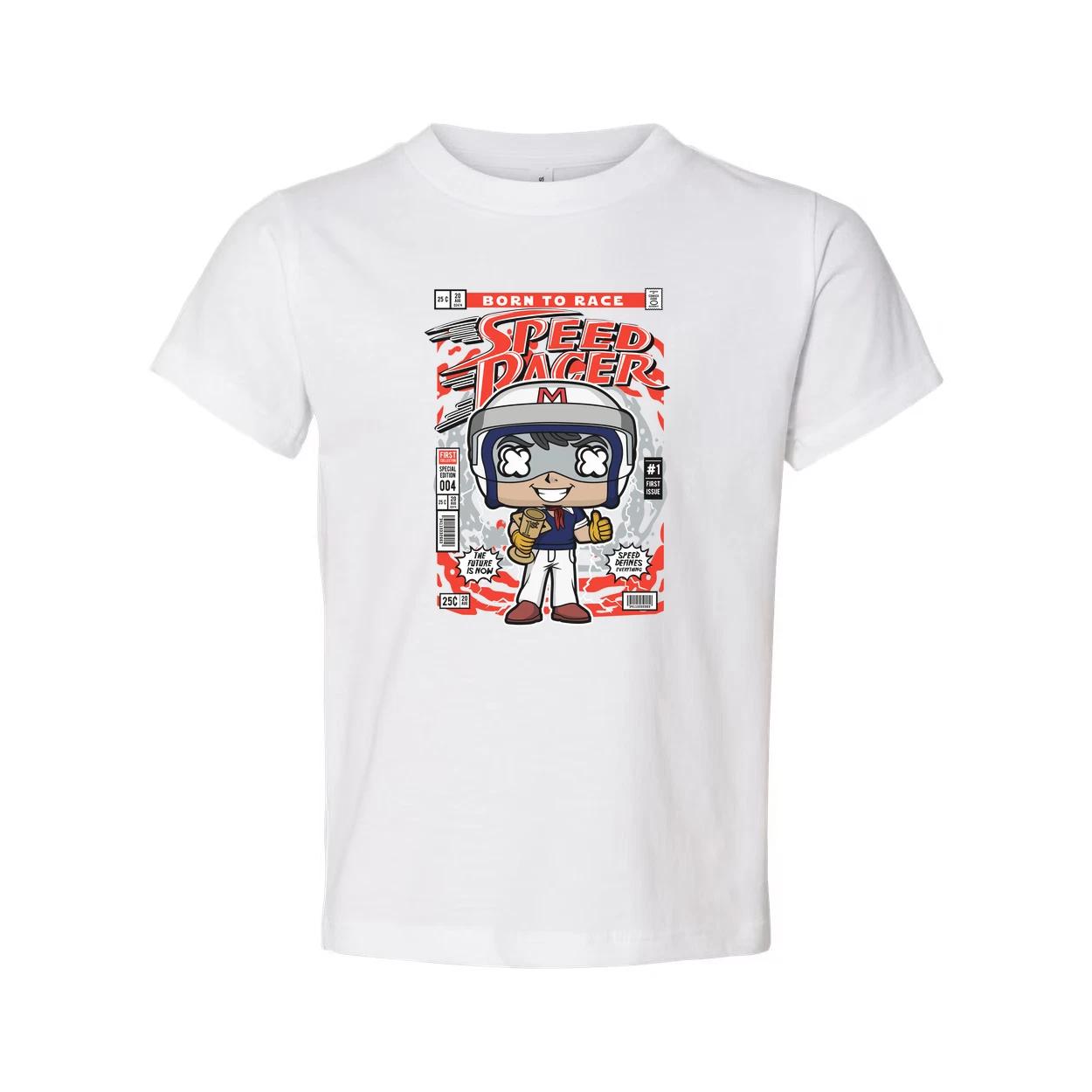 Speed Racer Graphic T Shirt With Cartoon Racer Design XL