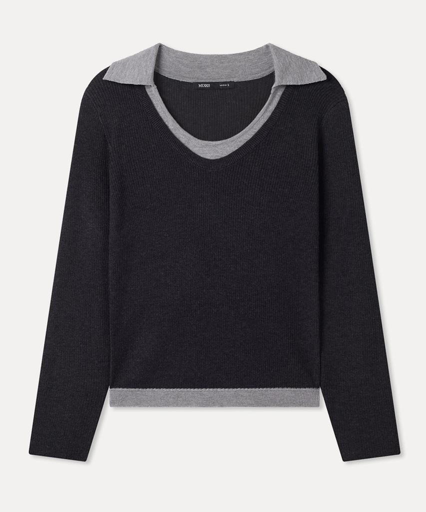 MIXXO Collared Layered Pullover_Miwkag426T