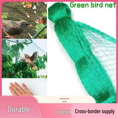 Siatka przeciwptasia z zielonego polietylenu, krzyżowa, do akwakultury i szklarni