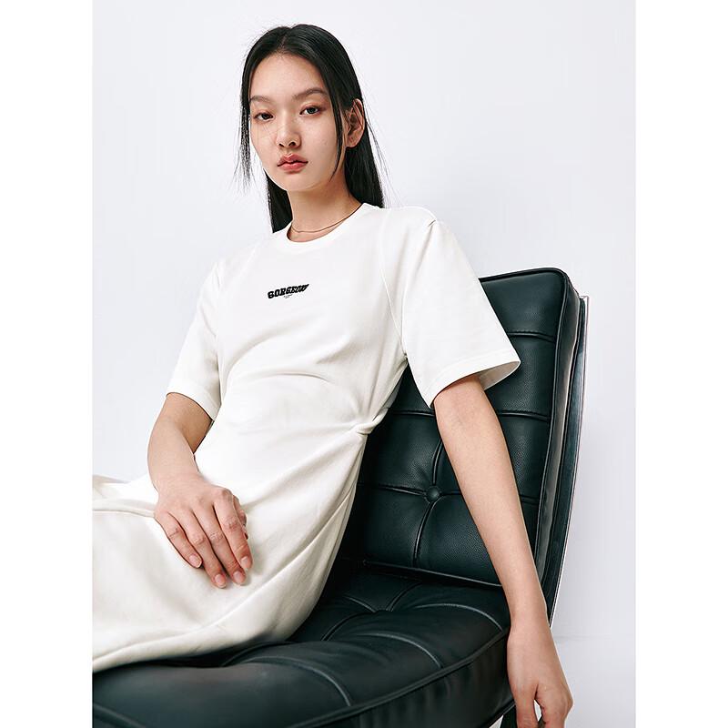 PEACEBIRD Women's Round Neck Backless Mini Dress