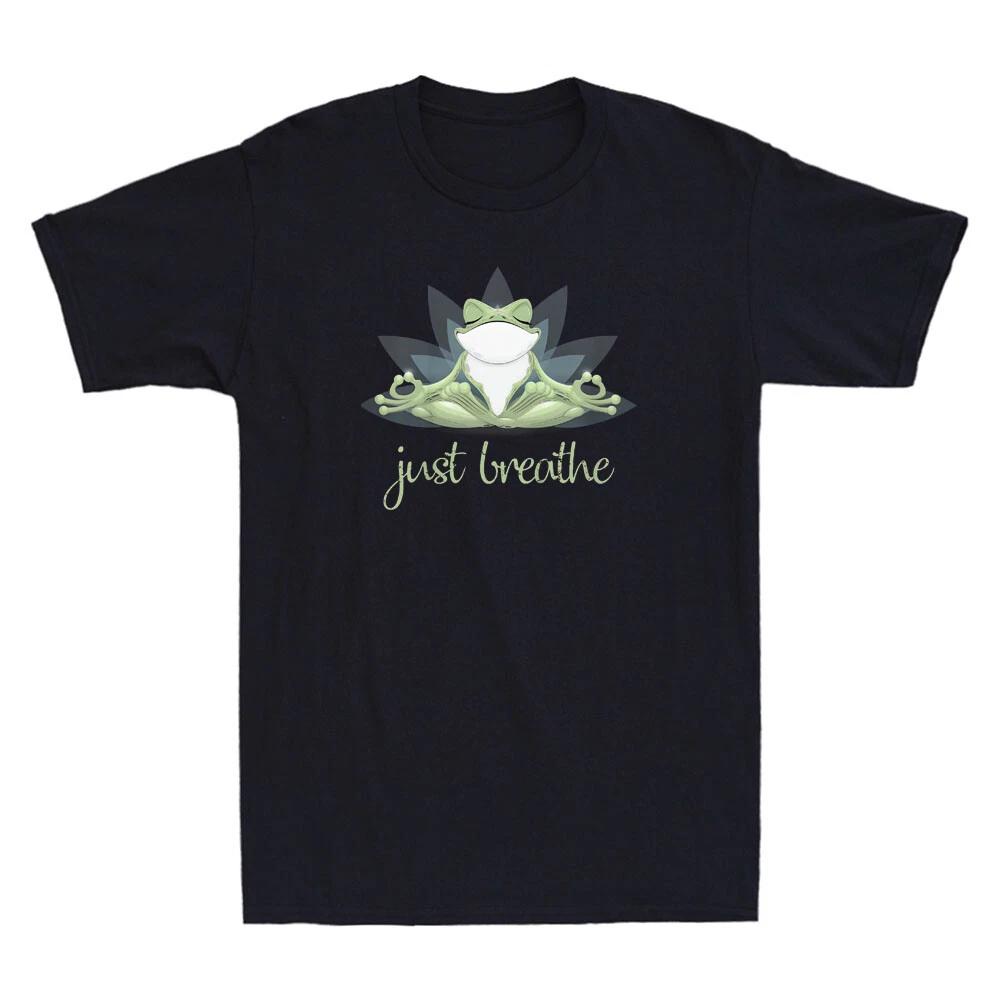 Frog Yoga Meditation Funny Meme Pilates Yoga Animals Lover Retro Men s T-Shirt M
