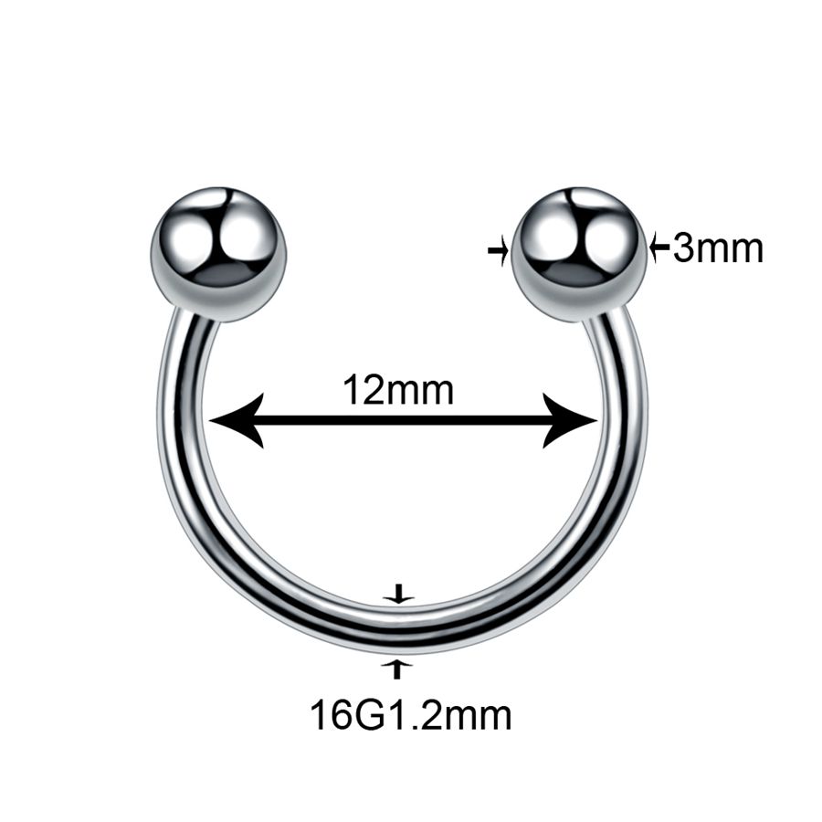 1PC G23 Titanium Nose Rings Lip Eyebrow Piercings Ear Septum Helix Cartilage Piercing Labret Nariz Septum Piercings Body Jewelry